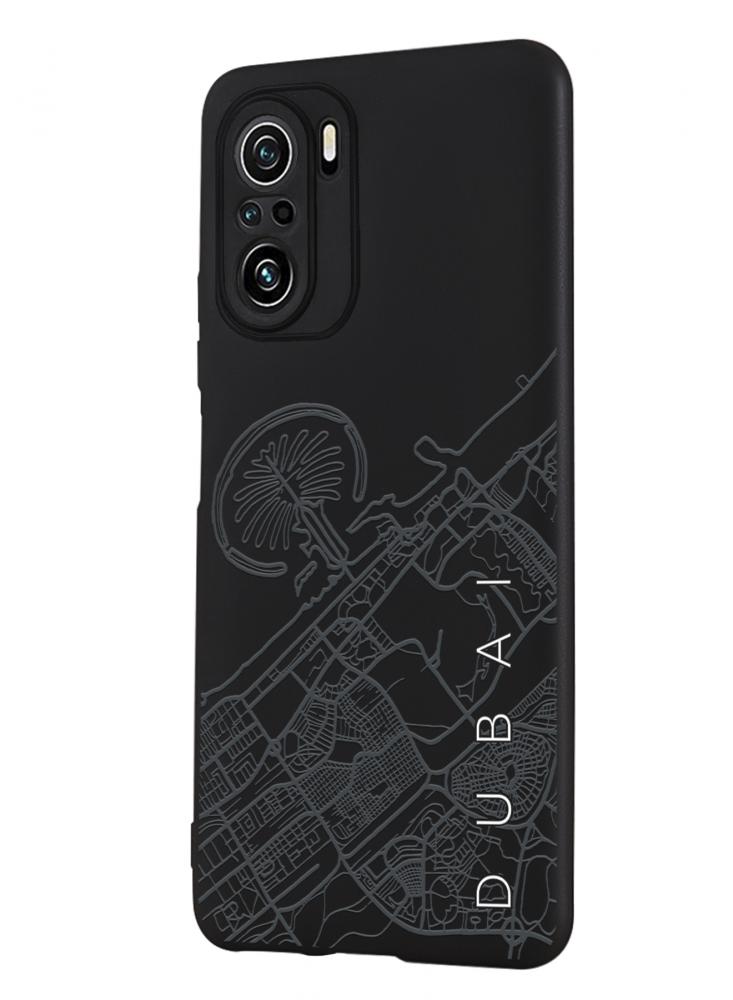 Protective Case Cover for Xiaomi Poco F3 The map of Dubai