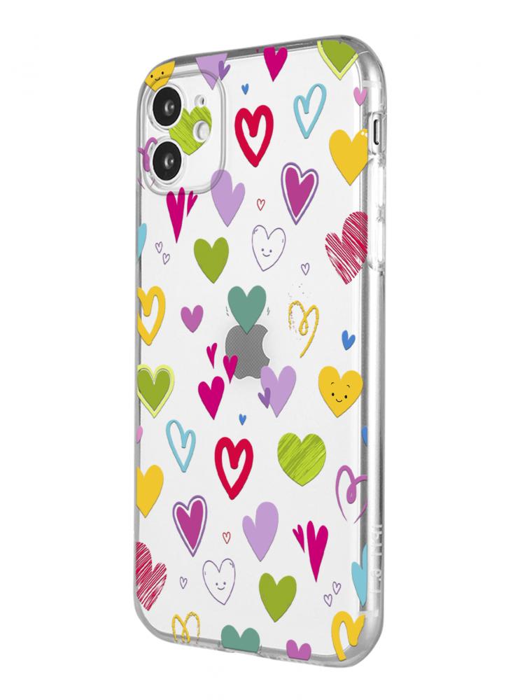 Protective Case Cover for Apple iPhone 11 Cute hearts