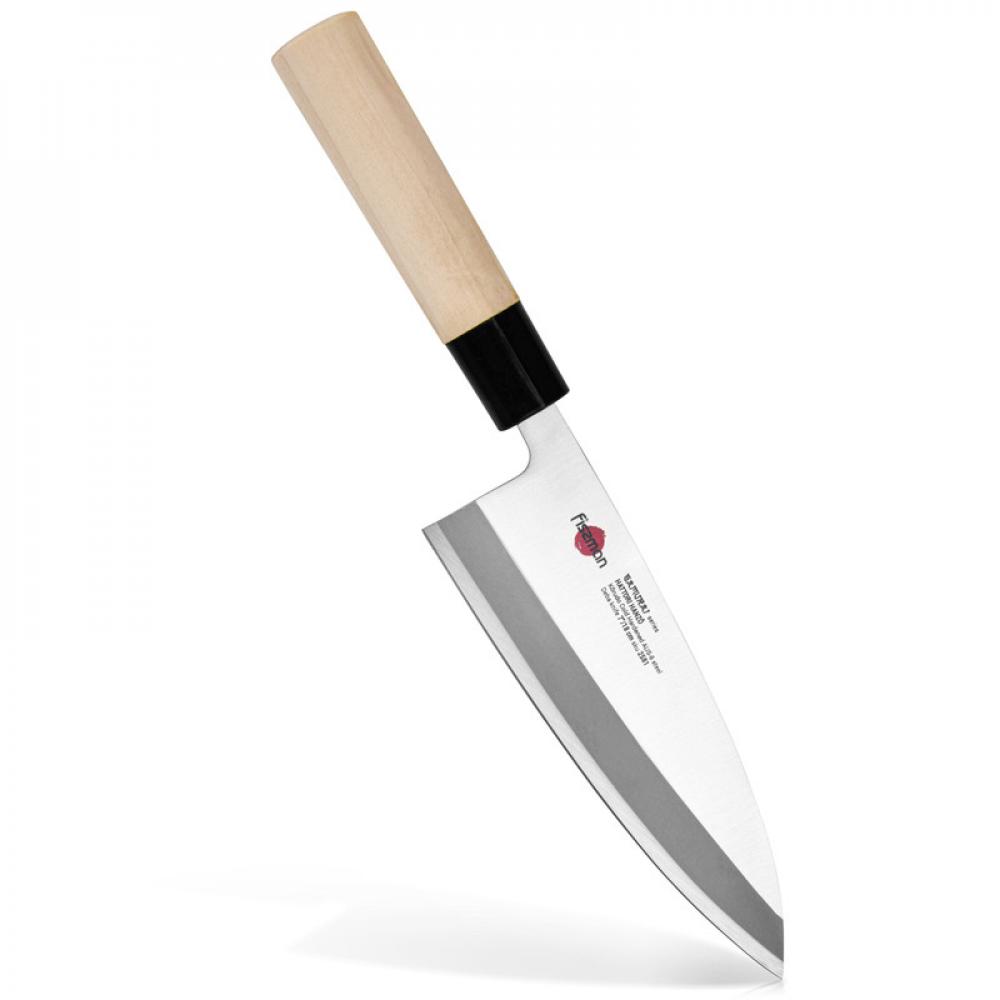 Fissman 7 Deba Knife SAMURAI HANZO 18 Cm(steel AUS-8) fissman moon shaped fish scale scraper knife with container purple 20cm