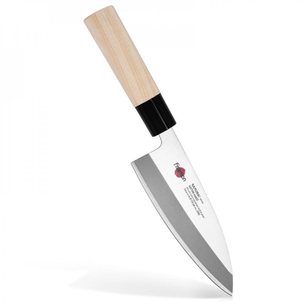 Fissman 6 Deba Knife SAMURAI HANZO 15 Cm(steel AUS-8) fissman moon shaped fish scale scraper knife with container purple 20cm