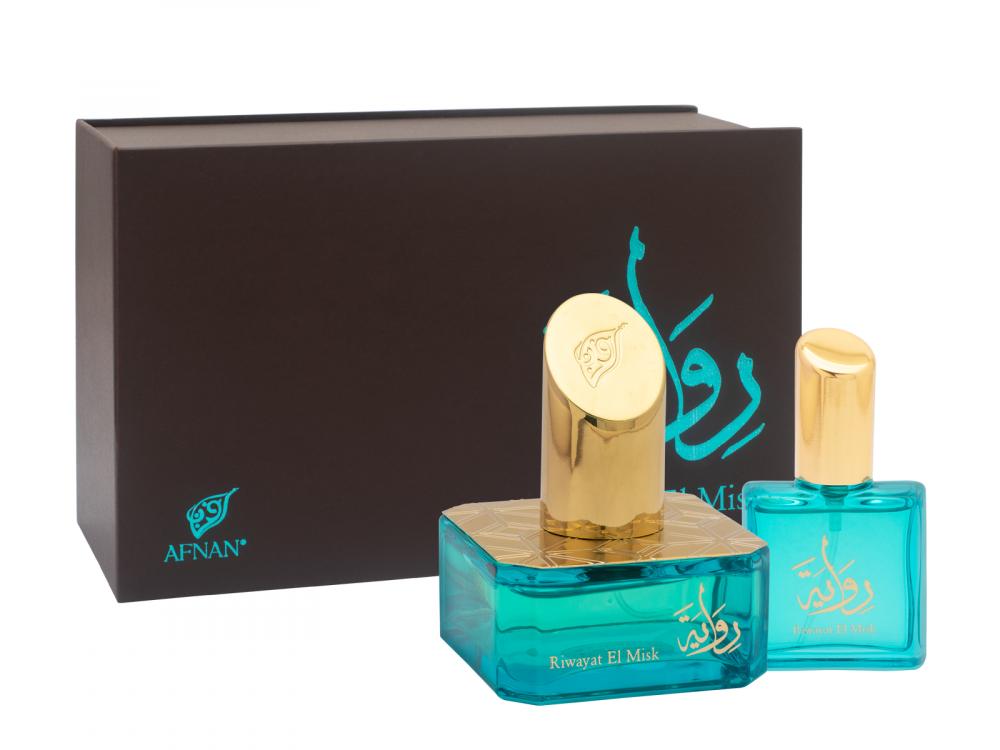 Afnan Riwayat El Misk Eau De Parfum 50ML + 20ML Set for Unisex holy oud kalakassi long lasting eau de parfum amber woody fragrance for men and women 50ml