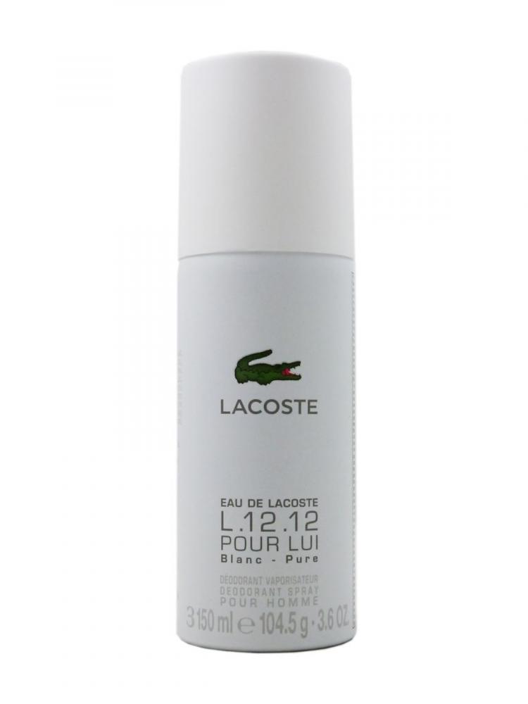 Lacoste L.12.12 Blanc For Men Deodrant Spray 150 ml men s spray deodorant deep dimension 48 hours anti perspirant protection 150ml