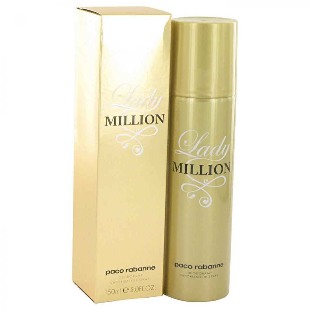 Paco Rabanne Lady Million Deodorant Spray 150 ml armaf deodorant for women niche black pearl 200 ml