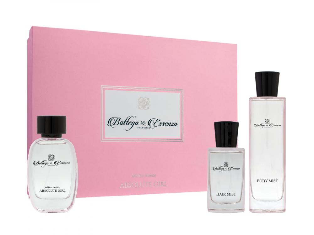 цена Bottega Le Essenza Absolute Girl Perfume Gift Set For Women EDP 100ml + Body Mist 100ml + Hair Mist 30ml (Pack of 3)