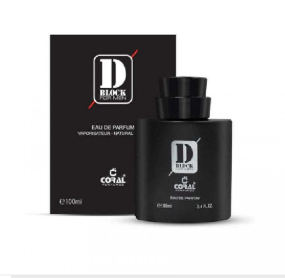 цена Coral D Block For Men Eau De Parfum 100 ML Black