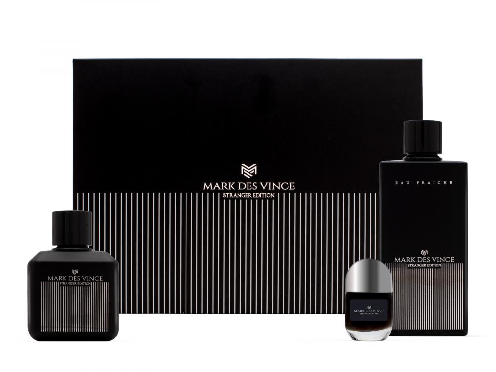 Mark Des Vince Stranger Edition Eau De Parfum Gift Set For Men EDP 100 ml + Eau Fraiche 200 ml + Concentrated Perfume 15 ml (Pack of 3)