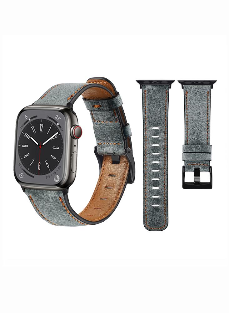 Perfii Retro Leather Replacement Band For Apple Watch 49\/45\/44\/42mm Series Ultra\/8\/7\/6\/5\/4\/SE цена и фото