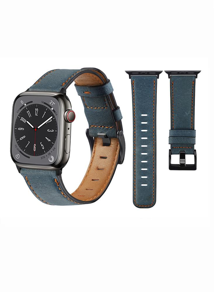 Perfii Retro Leather Replacement Band For Apple Watch 49\/45\/44\/42mm Series Ultra\/8\/7\/6\/5\/4\/SE цена и фото