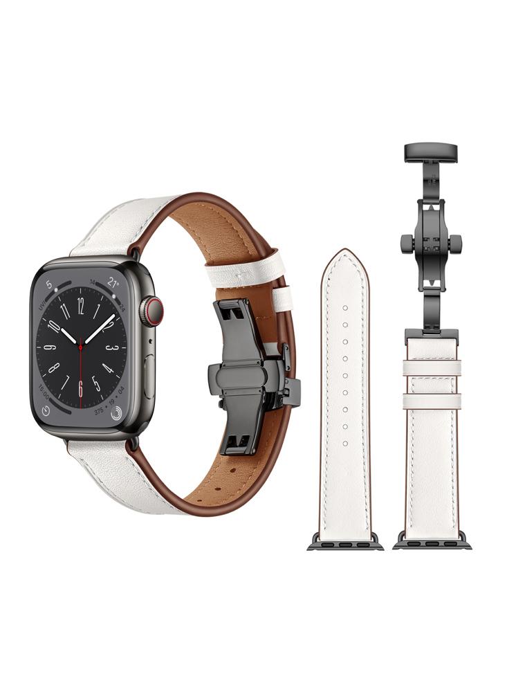 цена Perfii Genuine Leather Replacement Band For Apple Watch 41\/40\/38mm Series 8\/7\/6\/5\/4\/SE