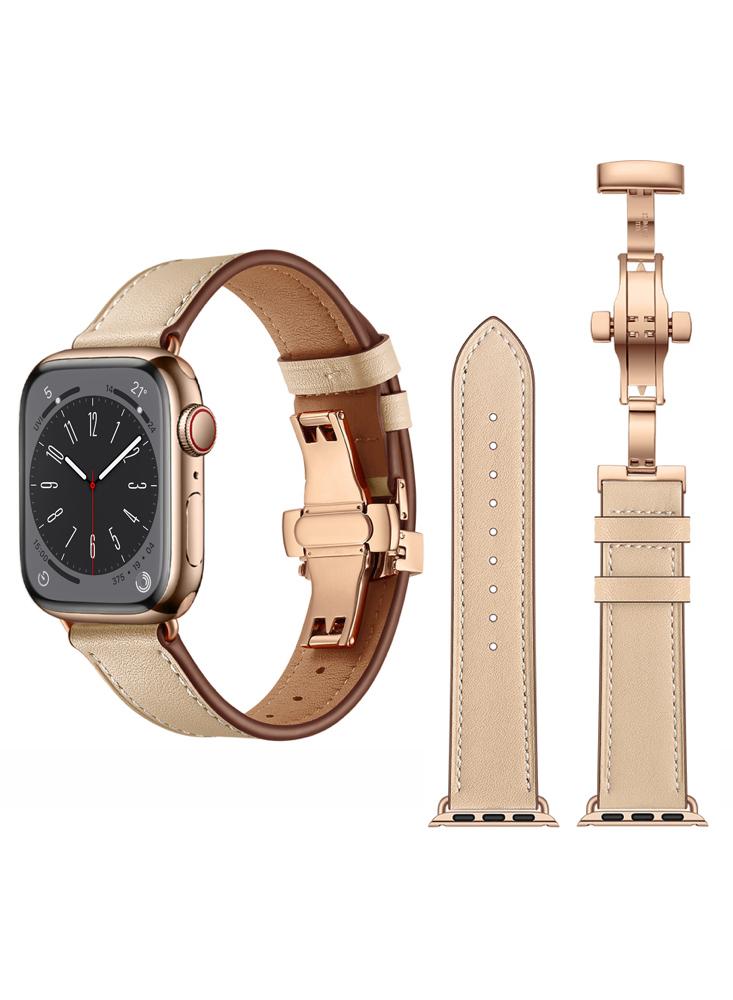 Perfii Genuine Leather Replacement Band For Apple Watch 49/45/44/42mm Series Ultra/8/7/6/5/4/SE