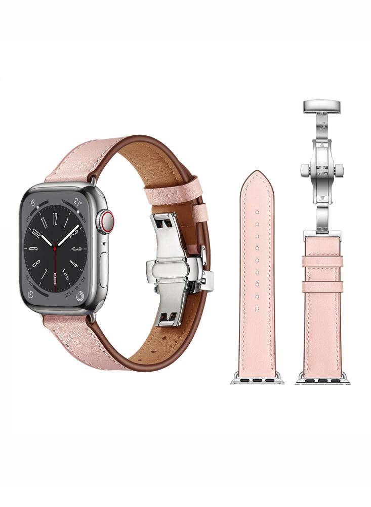 Perfii Genuine Leather Replacement Band For Apple Watch 49/45/44/42mm Series Ultra/8/7/6/5/4/SE