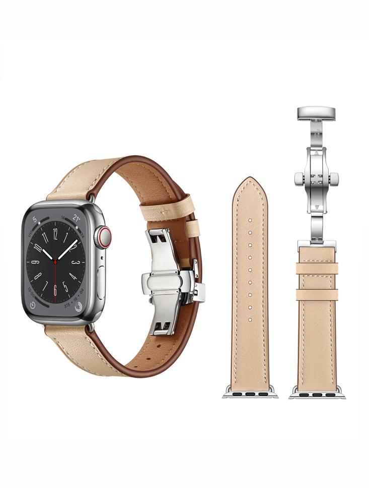 Perfii Genuine Leather Replacement Band For Apple Watch 41\/40\/38mm Series 8\/7\/6\/5\/4\/SE dinisiton cow genuine leather belts for men luxury men s belt leather belt alloy buckle casual male vintage strap ceinture homme