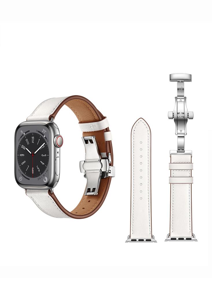 Perfii Genuine Leather Replacement Band For Apple Watch 41\/40\/38mm Series 8\/7\/6\/5\/4\/SE perfii genuine leather replacement band for apple watch 41 40 38 mm series 8 7 6 5 4 se