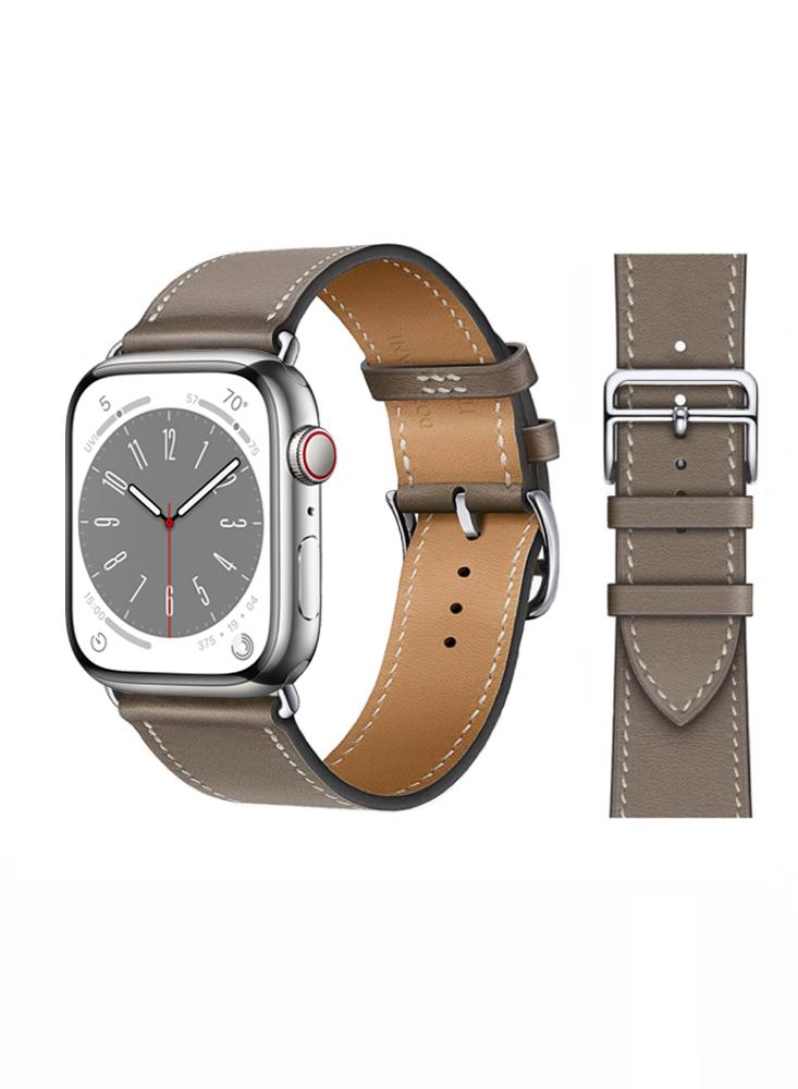 Perfii Genuine Leather Replacement Band For Apple Watch 49/45/44/42mm Series Ultra/8/7/6/5/4/SE