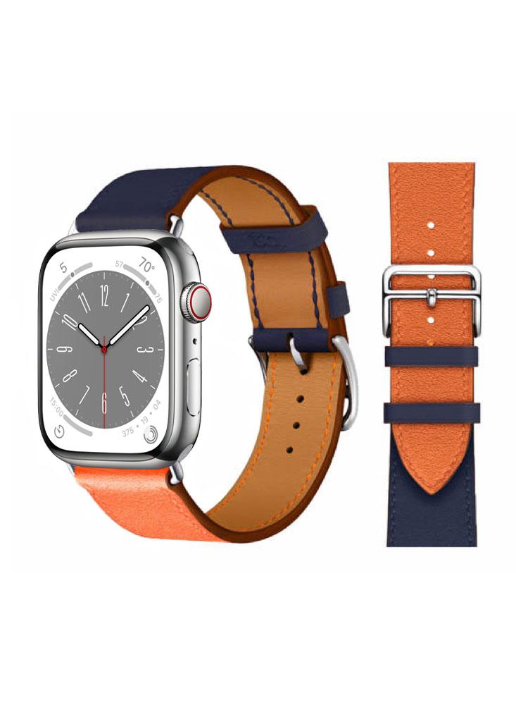 Perfii Genuine Leather Replacement Band For Apple Watch 49/45/44/42mm Series Ultra/8/7/6/5/4/SE