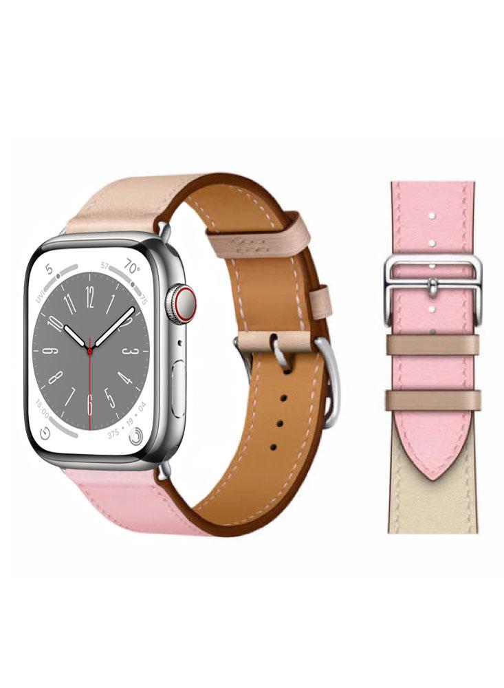 Perfii Genuine Leather Replacement Band For Apple Watch 49/45/44/42mm Series Ultra/8/7/6/5/4/SE