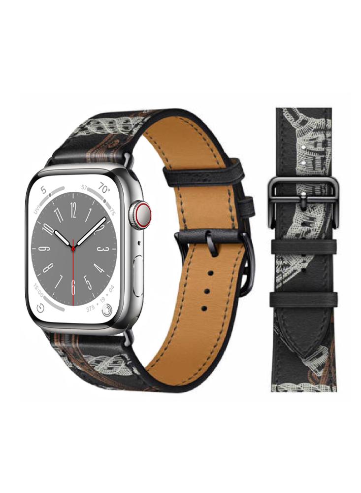 Perfii Genuine Leather Replacement Band For Apple Watch 49/45/44/42mm Series Ultra/8/7/6/5/4/SE jifanpaul new men belt genuine leather automatic buckle high quality belts for men luxury brand fashion business belt mens