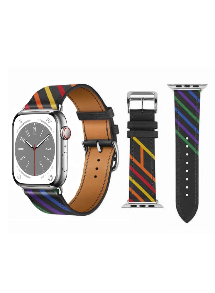 Perfii Genuine Leather Replacement Band For Apple Watch 49/45/44/42mm Series Ultra/8/7/6/5/4/SE