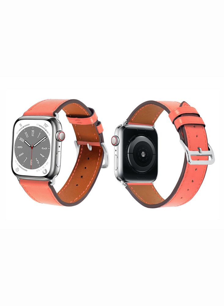 Perfii Genuine Leather Replacement Band For Apple Watch 41/40/38mm Series 8/7/6/5/4/SE