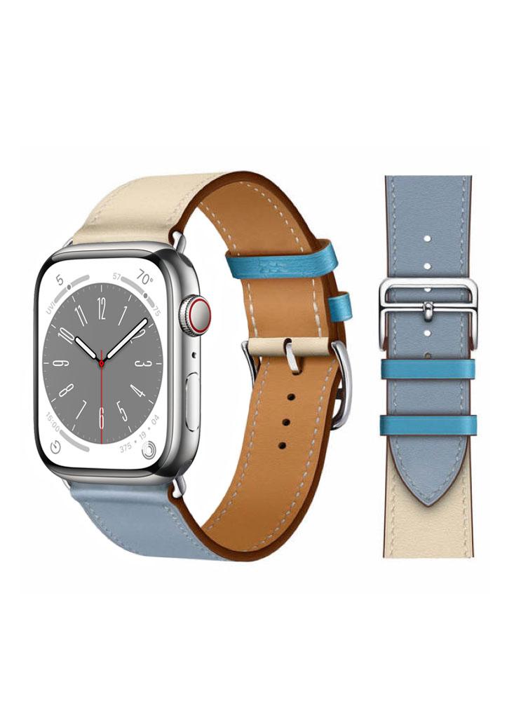 Perfii Genuine Leather Replacement Band For Apple Watch 41/40/38mm Series 8/7/6/5/4/SE