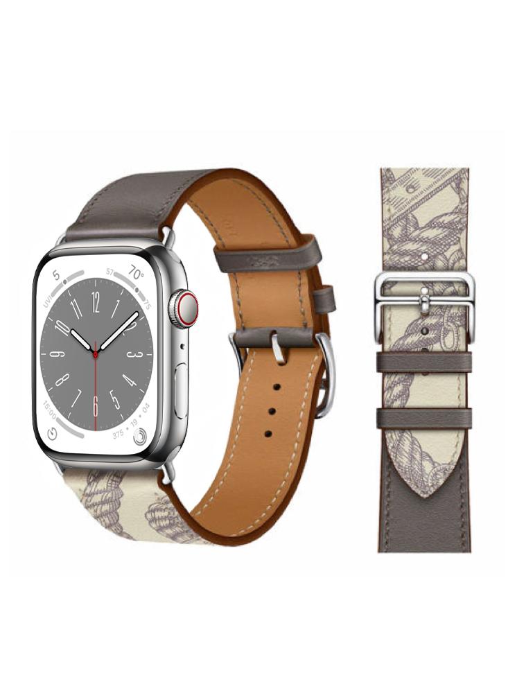 Perfii Genuine Leather Replacement Band For Apple Watch 41/40/38mm Series 8/7/6/5/4/SE