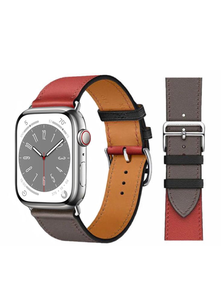 Perfii Genuine Leather Replacement Band For Apple Watch 41/40/38mm Series 8/7/6/5/4/SE hot sell leather bracelet non mainstream punk wind bracelet handmade multi layer leather hand bangle
