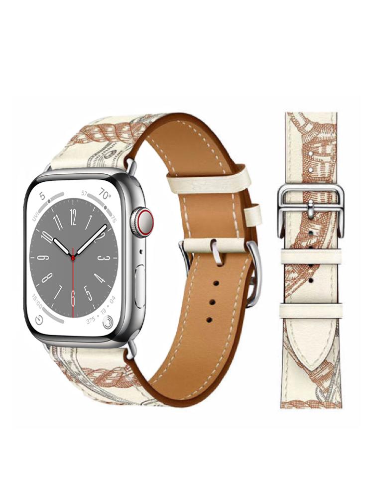 Perfii Genuine Leather Replacement Band For Apple Watch 41/40/38mm Series 8/7/6/5/4/SE