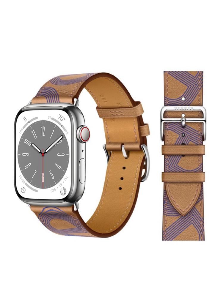 Perfii Genuine Leather Replacement Band For Apple Watch 41/40/38mm Series 8/7/6/5/4/SE high quality watchband rose gold buckle genuine leather watch strap 20mm 22mm watch band for smart watches accessories wristband