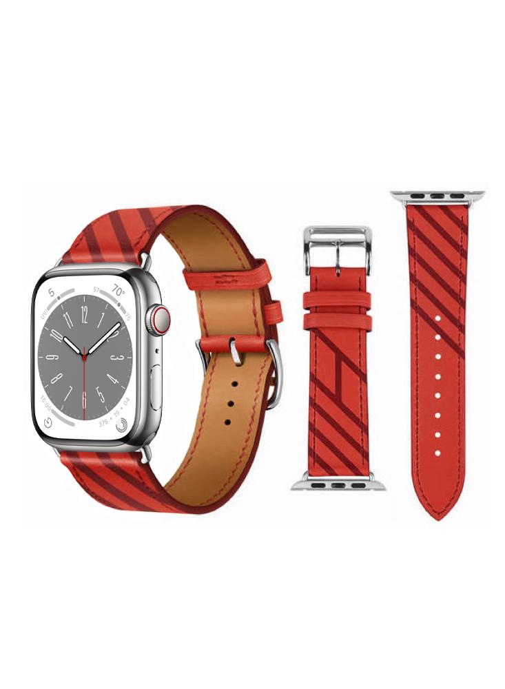 Perfii Genuine Leather Replacement Band For Apple Watch 41/40/38mm Series 8/7/6/5/4/SE