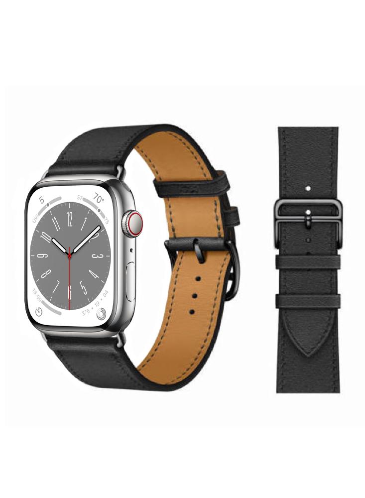 Perfii Genuine Leather Replacement Band For Apple Watch 41/40/38mm Series 8/7/6/5/4/SE