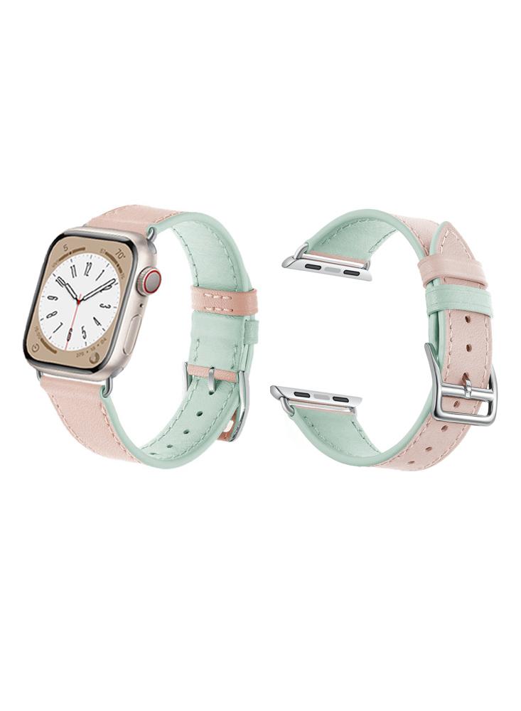 Perfii Genuine Leather Replacement Band For Apple Watch 41/40/38mm Series 8/7/6/5/4/SE 2020 new blackpink jisoo lisa music girls group jennie rose pattern handmade crafts glass leather bracelet