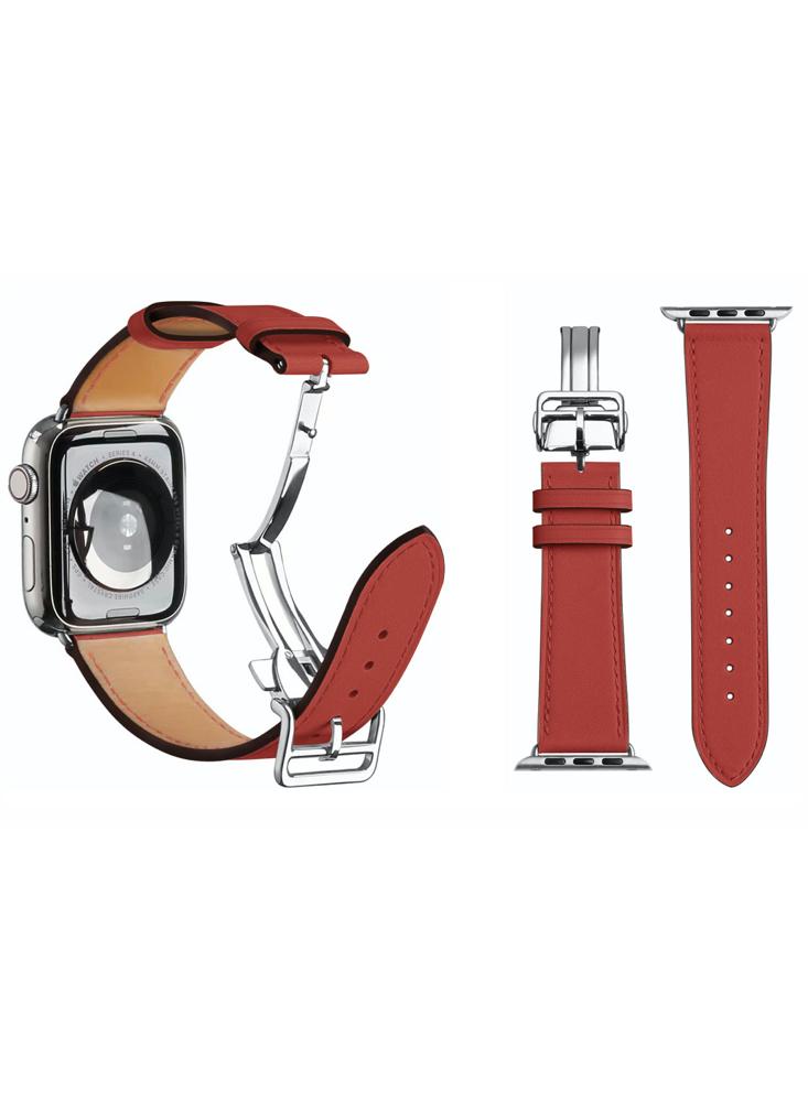 Perfii Supreme Folding Leather Replacement Band For Apple Watch 49\/45\/44\/42mm Series Ultra\/8\/7\/6\/5\/4\/SE men shirt slim wear resistant all match round neck wear resistant autumn top spring shirt for going out