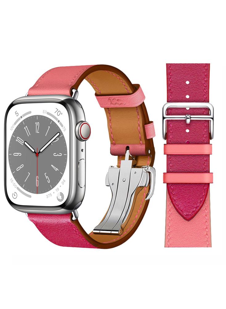 Perfii Supreme Folding Leather Replacement Band For Apple Watch 49\/45\/44\/42mm Series Ultra\/8\/7\/6\/5\/4\/SE 2020 new large size men s shoes european and american style leather casual non slip outdoor hiking wear resistant breathable