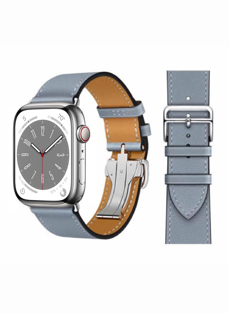 Perfii Supreme Folding Leather Replacement Band For Apple Watch 49\/45\/44\/42mm Series Ultra\/8\/7\/6\/5\/4\/SE