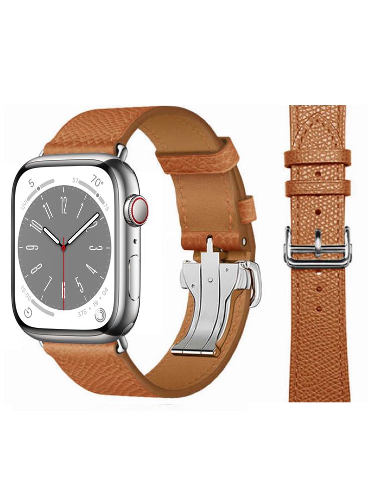 Perfii Supreme Folding Leather Replacement Band For Apple Watch 41\/40\/38mm Series 8\/7\/6\/5\/4\/SE