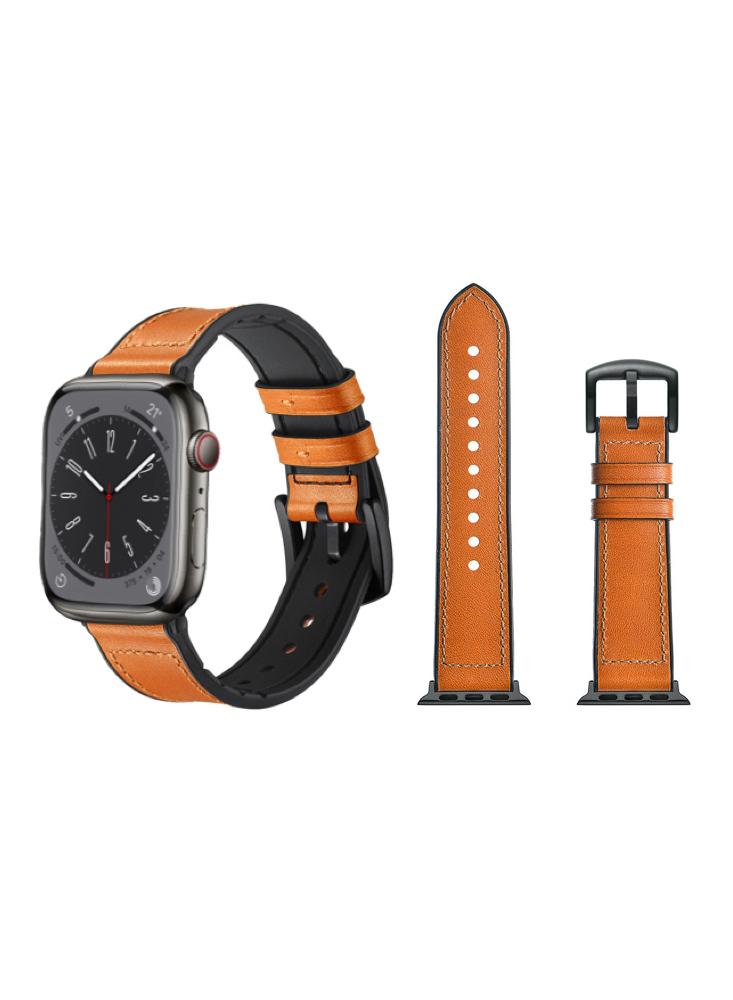 Perfii Hybrid Leather Replacement Band For Apple Watch 49\/45\/44\/42mm Series Ultra\/8\/7\/6\/5\/4\/SE 2021 new golf club head cover for driver fairway hybrid headcover pu leather waterproof
