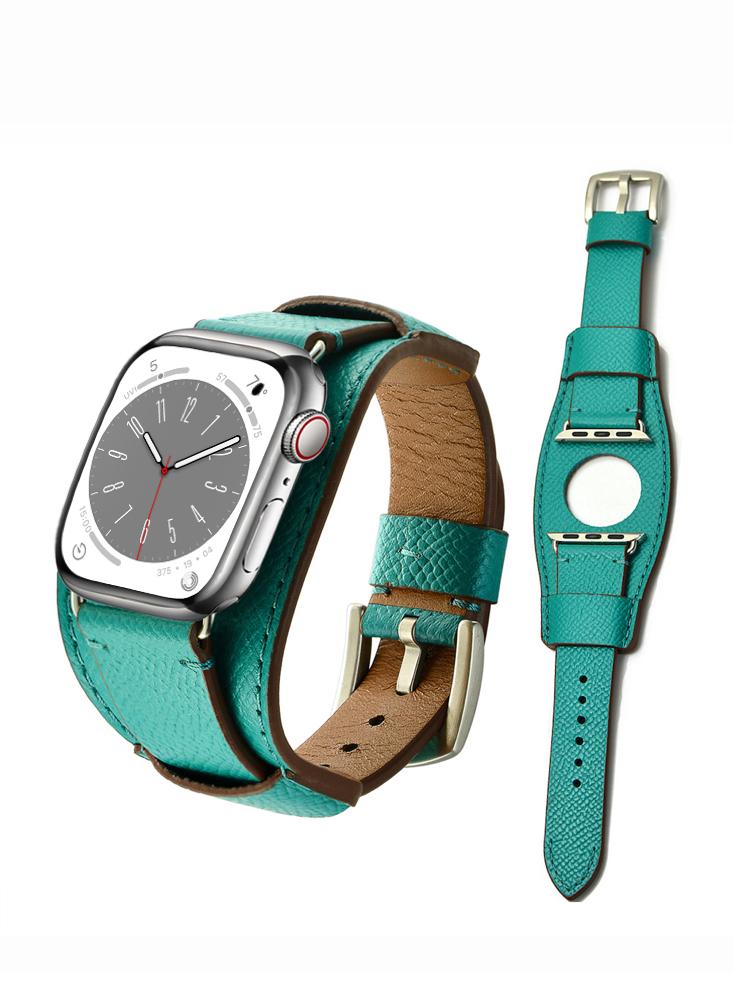 Perfii Genuine Leather Replacement Band For Apple Watch 49/45/44/42mm Series Ultra/8/7/6/5/4/SE stylish hidden buckle accurate hidden buckle watch bracelet for women