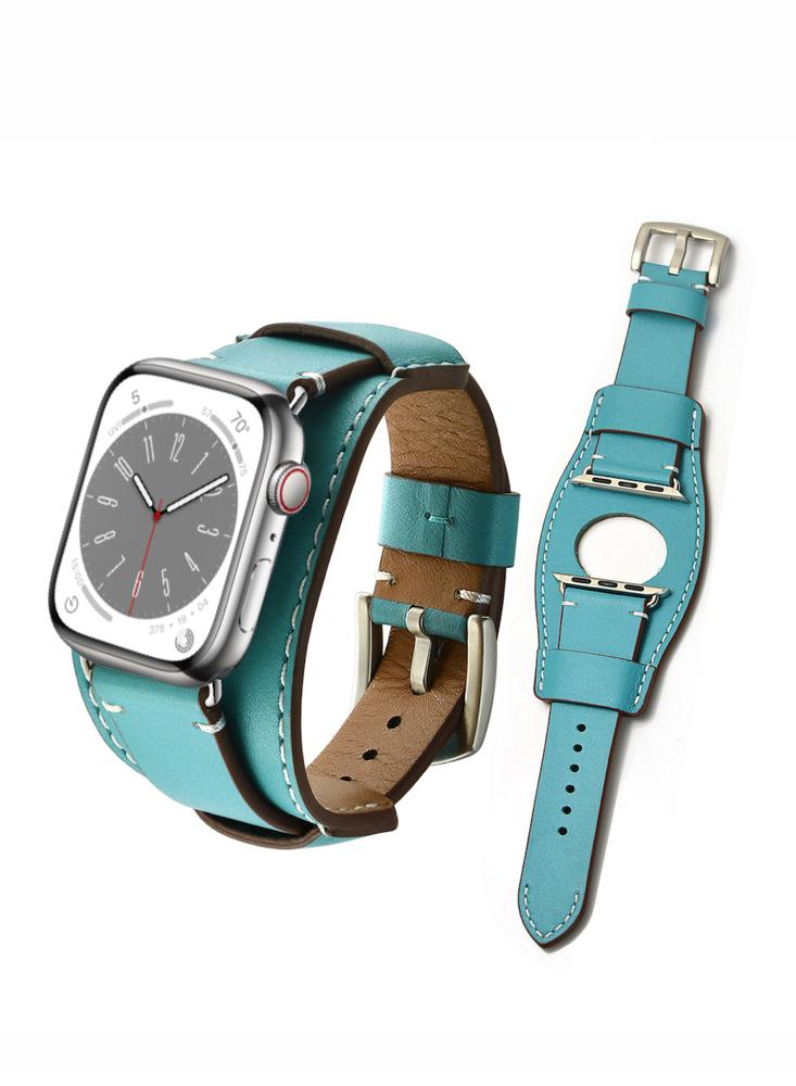 Perfii Genuine Leather Replacement Band For Apple Watch 41/40/38mm Series 8/7/6/5/4/SE цена и фото