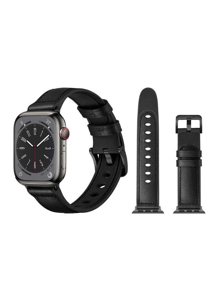 Perfii Genuine Leather Replacement Band For Apple Watch 49/45/44/42mm Series Ultra/8/7/6/5/4/SE snap on quick fill probe filling adapter ss for weihrauch hw100 replacement stainless steel adaptor 8mm male quick connect