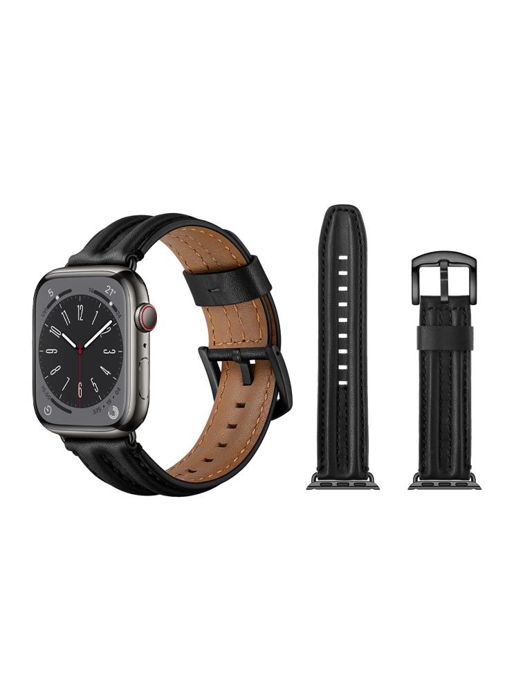 Perfii Humped Leather Replacement Band For Apple Watch 49\/45\/44\/42mm Series Ultra\/8\/7\/6\/5\/4\/SE leather sue the amsterdam connection level 4