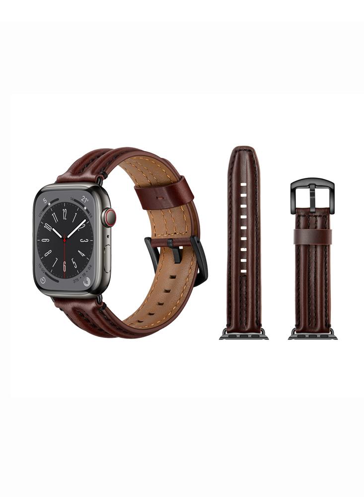 Perfii Humped Leather Replacement Band For Apple Watch 49\/45\/44\/42mm Series Ultra\/8\/7\/6\/5\/4\/SE 2021 new trend business men s quartz watch creative design high grade pattern precision web celebrity sells like hot cakes