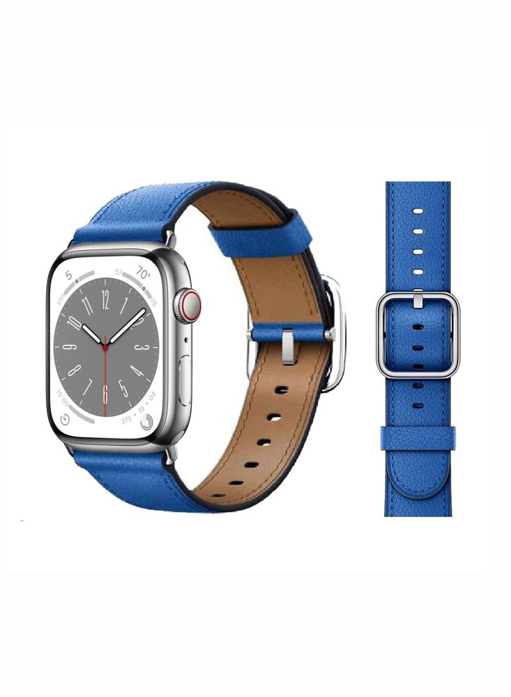 Perfii Genuine Leather Replacement Band For Apple Watch 49/45/44/42mm Series Ultra/8/7/6/5/4/SE new fashion belt korean version of simple leisure all match round digital pointer pin buckle ladies quartz watch