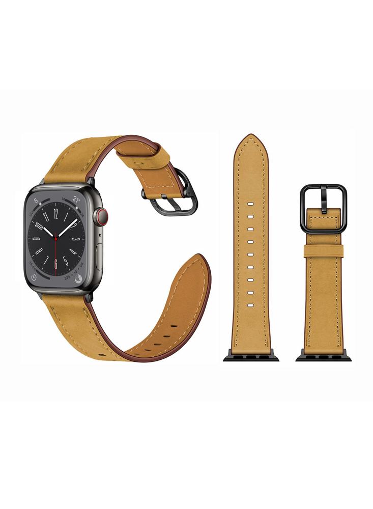Perfii Genuine Leather Replacement Band For Apple Watch 41/40/38mm Series 8/7/6/5/4/SE stylish hidden buckle accurate hidden buckle watch bracelet for women