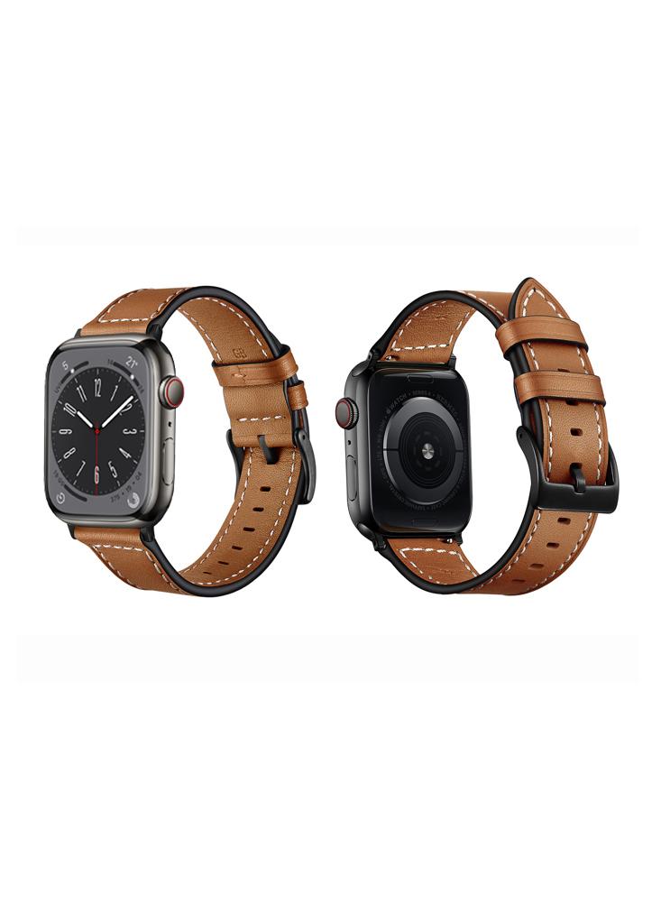 perfii genuine leather replacement band for apple watch 49 45 44 42mm series ultra 8 7 6 5 4 se Perfii Leather Replacement Band For Apple Watch 49\/45\/44\/42mm Series Ultra\/8\/7\/6\/5\/4\/SE
