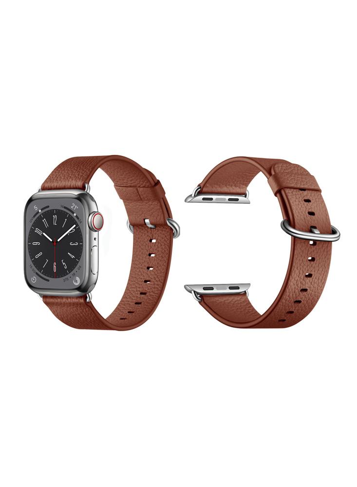 Perfii Genuine Leather Replacement Band For Apple Watch 41/40/38mm Series 8/7/6/5/4/SE steel titanium stainless steel accessories iq buckle bracelet buckle ot buckle 14mm connector diy jewelry accessories