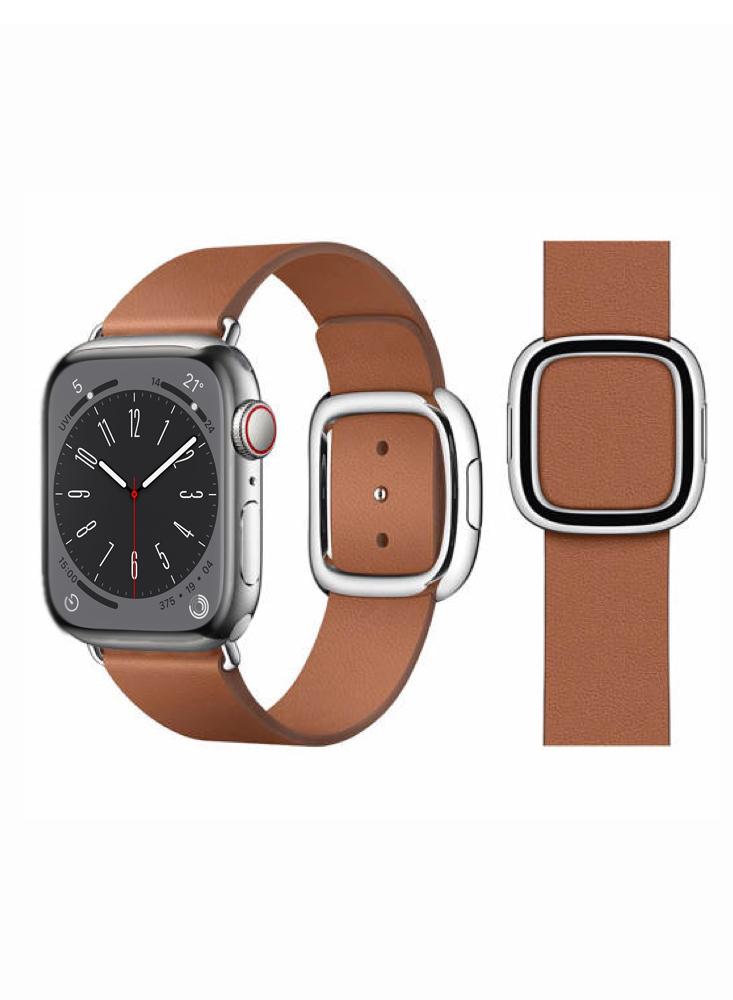 Perfii Leather Replacement Band For Apple Watch 49\/45\/44\/42mm Series Ultra\/8\/7\/6\/5\/4\/SE