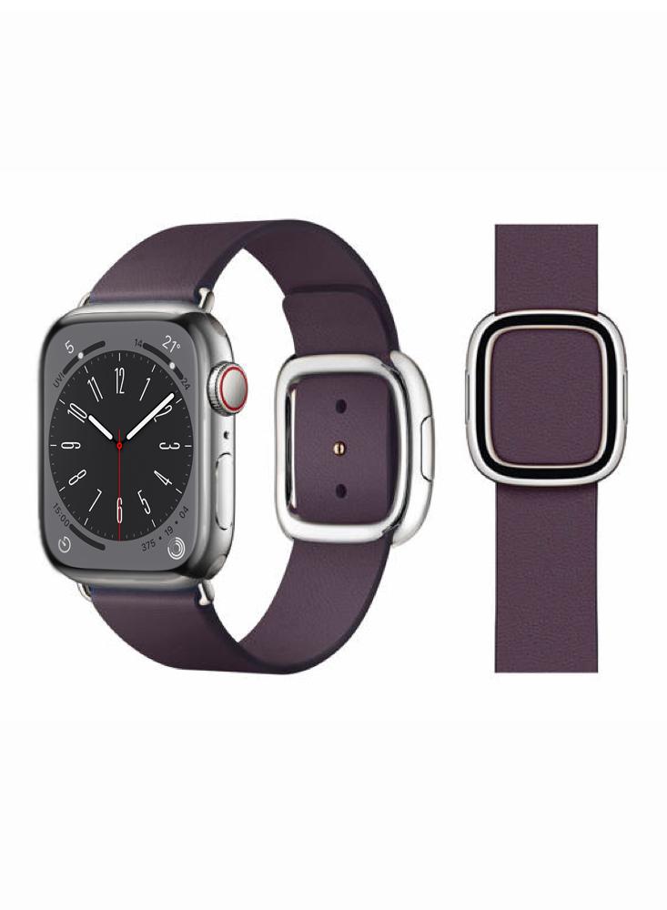 Perfii Leather Replacement Band For Apple Watch 41/40/38mm Series 8/7/6/5/4/SE remzeim calfskin leather watchband soft material watch band wrist strap 18mm 20mm 22mm 24mm stainless steel butterfly buckle