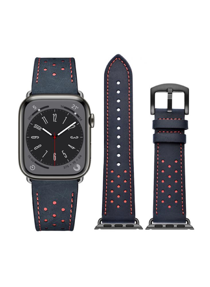Perfii Genuine Leather Replacement Band For Apple Watch 49, 45, 44, 42 mm Series Ultra 8 7 6 5 4 SE catei karrui men belt high quality cow genuine leather belts for men new classice vintage pin luxury strap male black buckle