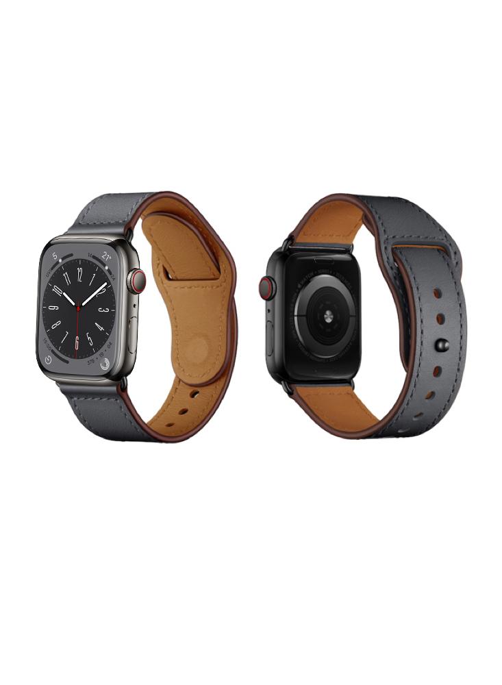Perfii Genuine Leather Replacement Band For Apple Watch 41, 40, 38 mm Series 8 7 6 5 4 SE цена и фото