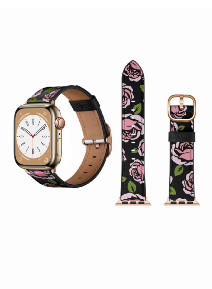 цена Perfii DS Leather Replacement Band For Apple Watch 49, 45, 44, 42 mm Series Ultra 8 7 6 5 4 SE